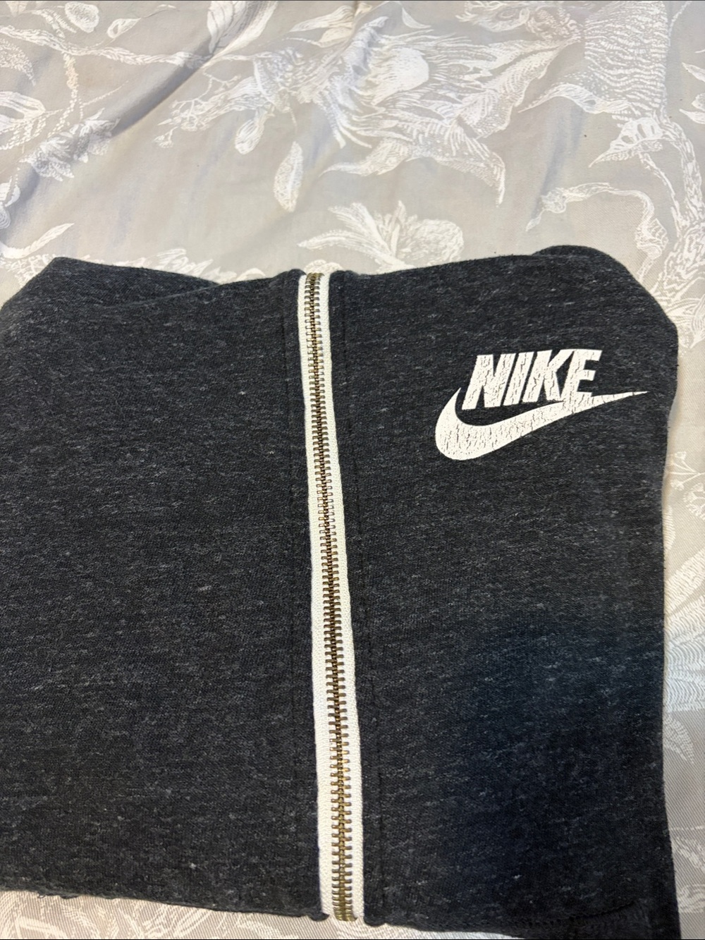 Nike Charcoal Gray Lightweight Full-Zip Hoodie Jacket - Picture 13 of 13
